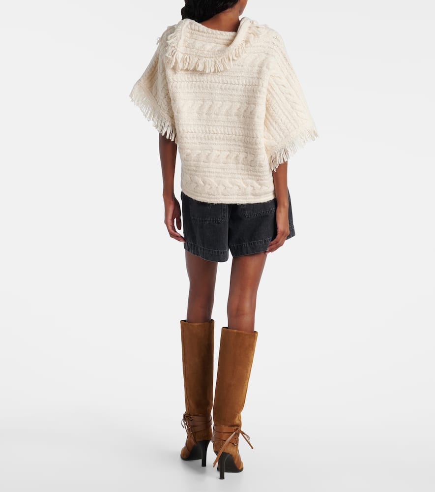 Isabel Marant Étoile Blanche Cable-knit Cotton-blend Sweater In White