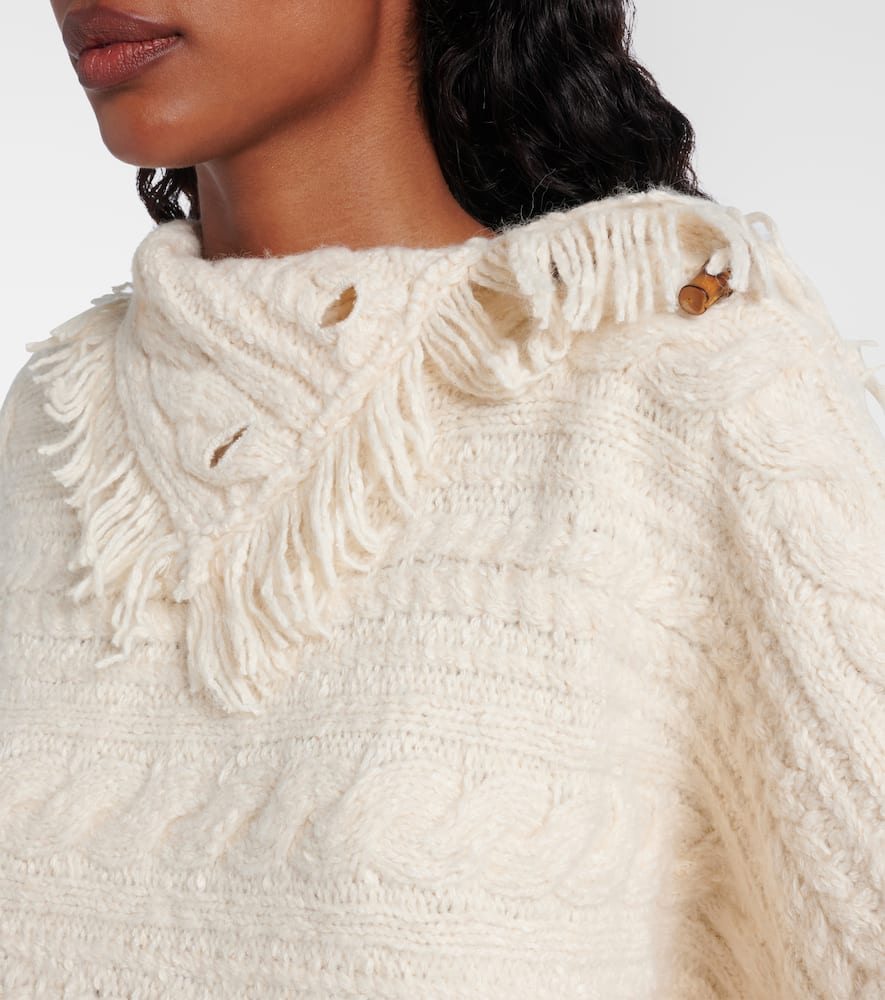 Isabel Marant Étoile Blanche Cable-knit Cotton-blend Sweater In White