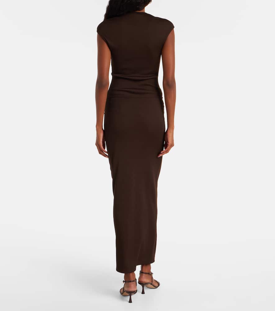 Christopher Esber Gathered Maxi Skirt In Brown
