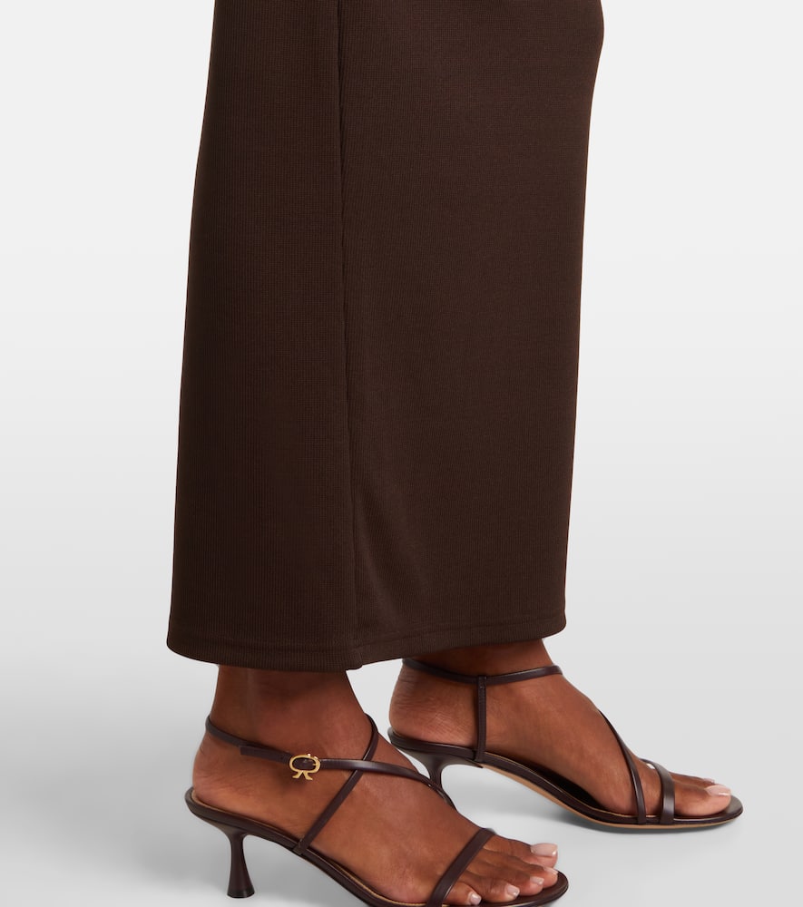 Christopher Esber Gathered Maxi Skirt In Brown