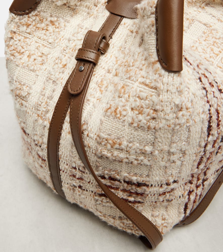 Loro Piana Bale Large Leather-trimmed Tote Bag In Neutral
