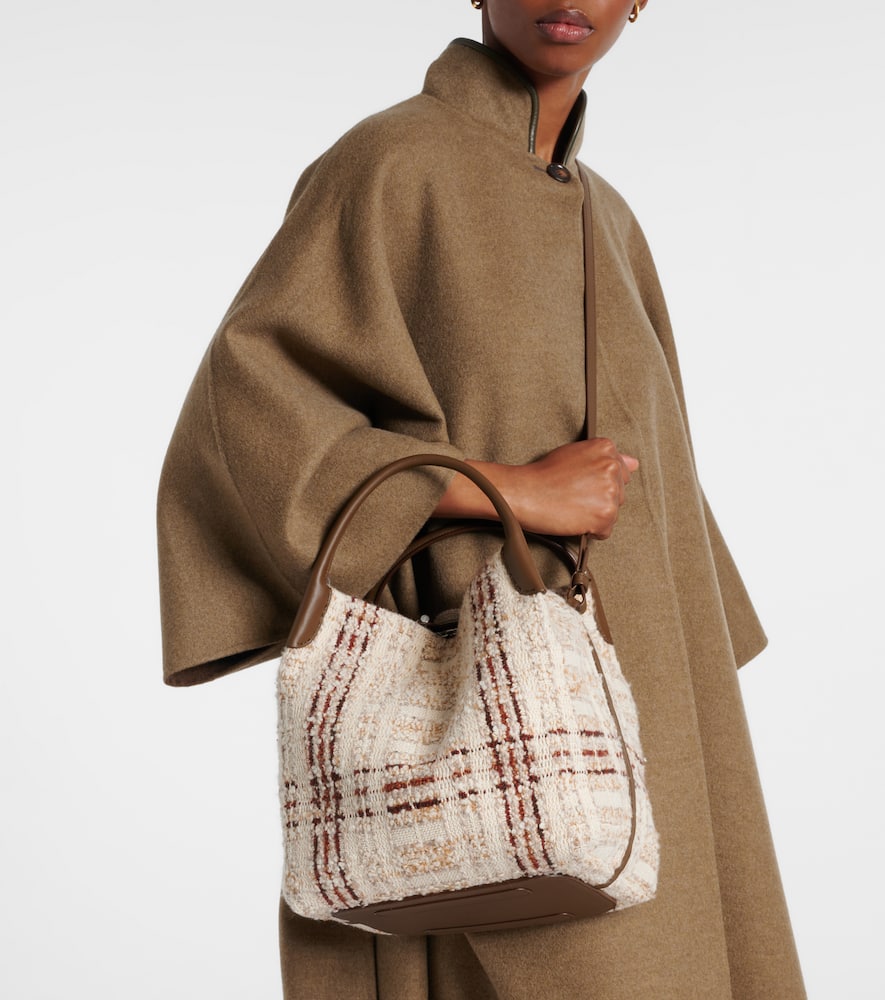 Loro Piana Bale Large Leather-trimmed Tote Bag In Neutral