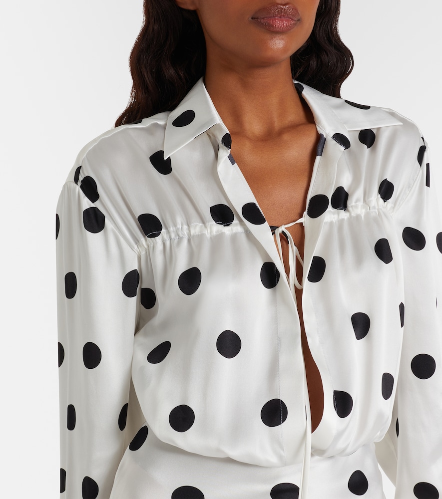 David Koma David Koma Polka-dot Silk Satin Minidress 