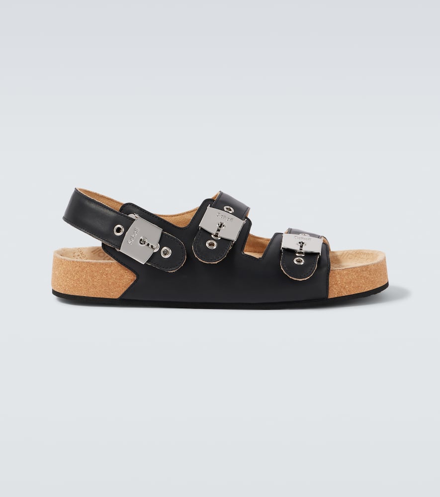 x Scholl leather sandals
