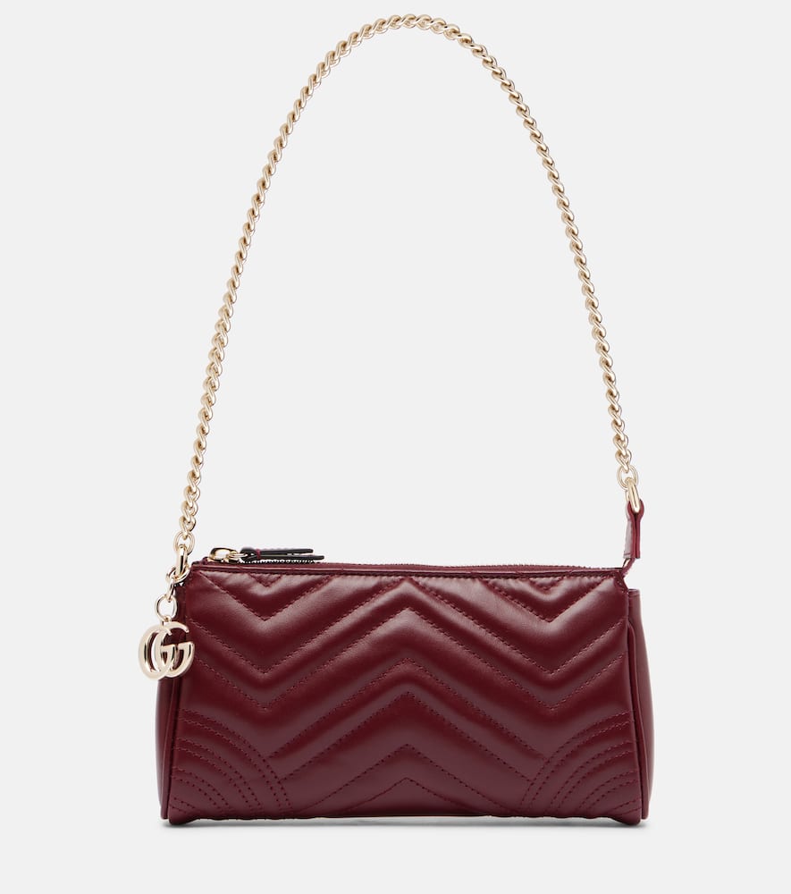 Gucci Gg Marmont 2.0 Mini Leather Shoulder Bag In Burgundy