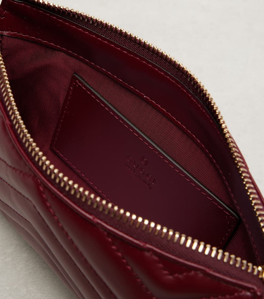Gucci Gg Marmont 2.0 Mini Leather Shoulder Bag In Burgundy