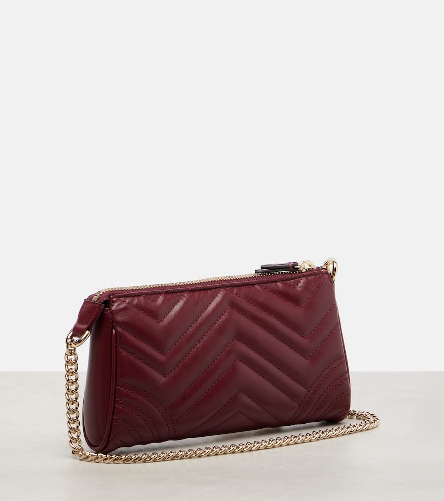 Gucci Gg Marmont 2.0 Mini Leather Shoulder Bag In Burgundy