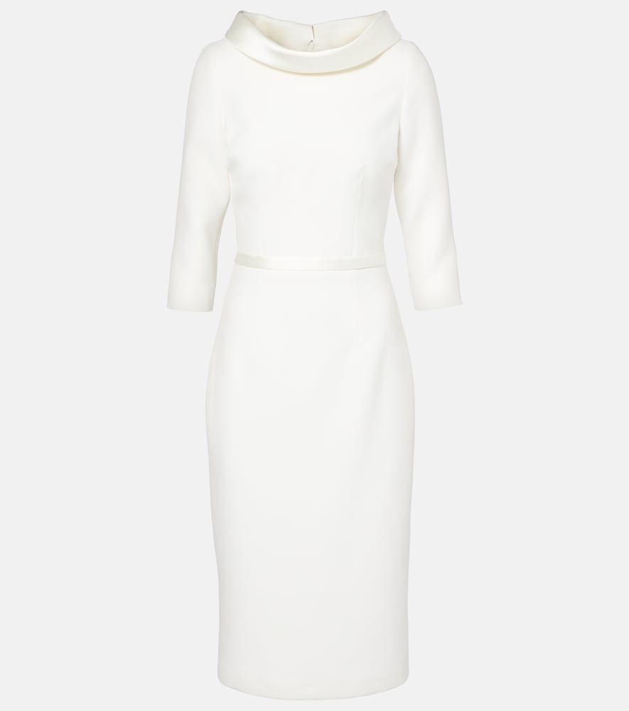 Safiyaa Bridal Meryl crêpe midi dress