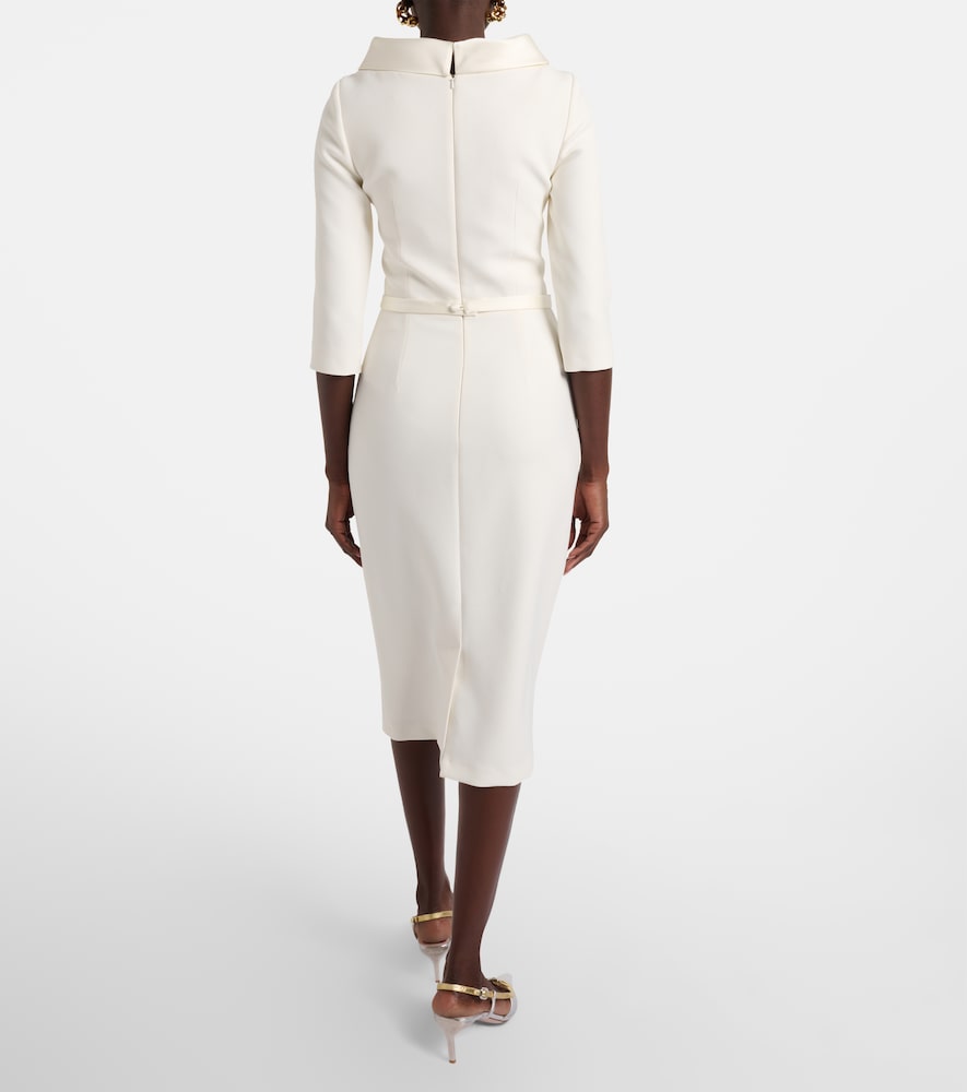  Safiyaa Safiyaa Bridal Meryl Crãªpe Midi Dress 