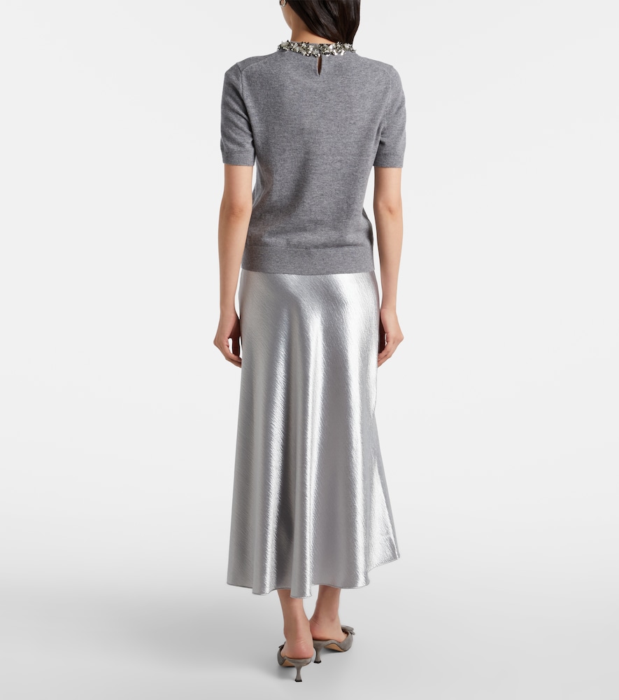  Tory Burch Tory Burch Satin Midi Skirt 