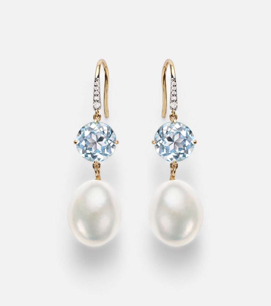 Mateo 14kt gold drop earrings with gemstones