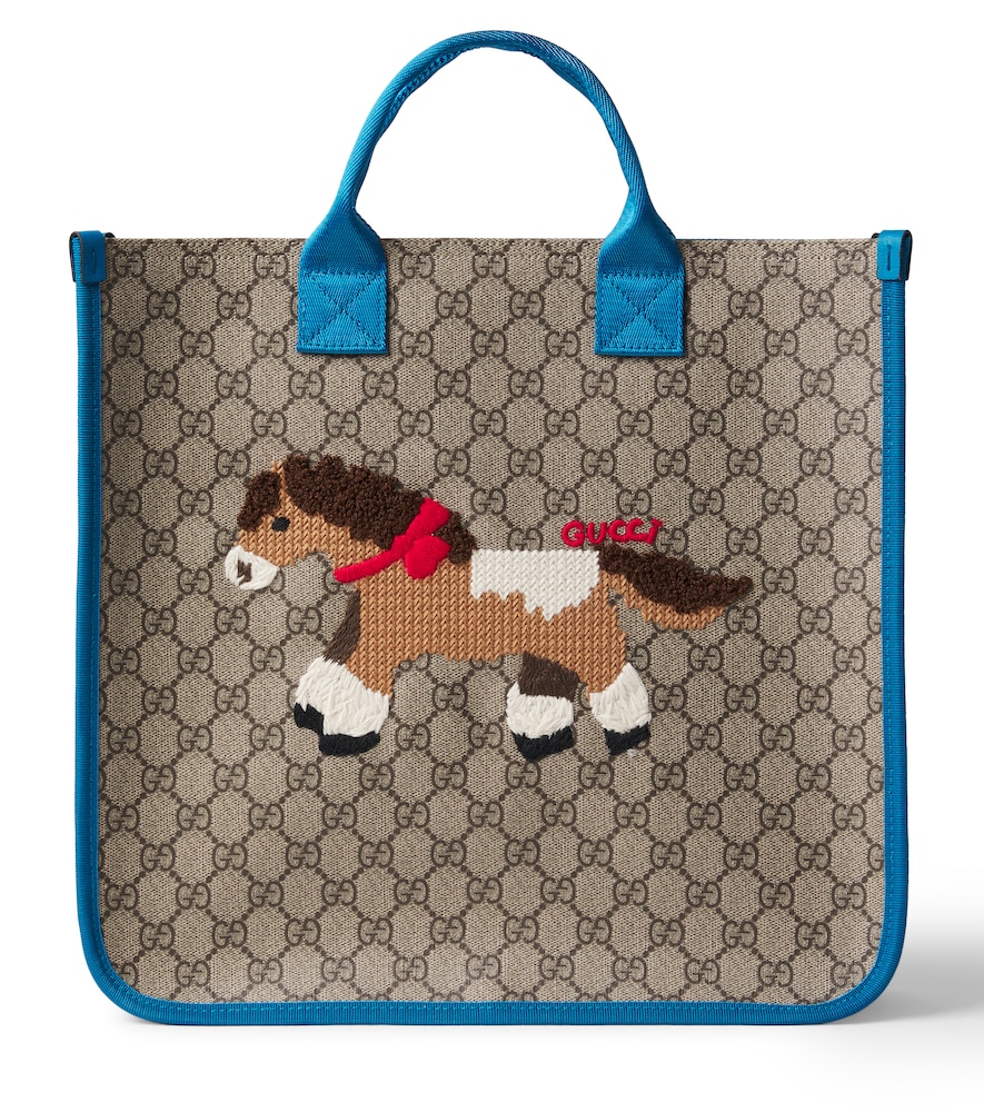 Gucci Kids Beige Gg Canvas Embroidered Shopper - Mytheresa