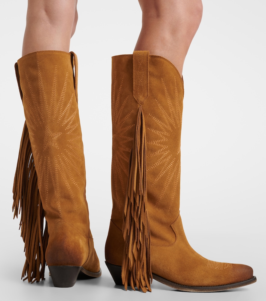 Golden Goose Wish Star fringed suede cowboy boots