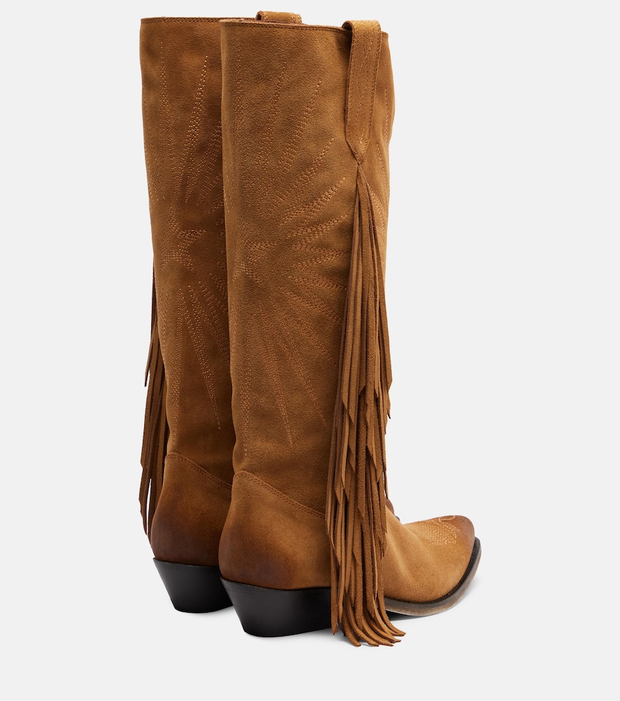  Golden Goose Golden Goose Wish Star Fringed Suede Cowboy Boots 