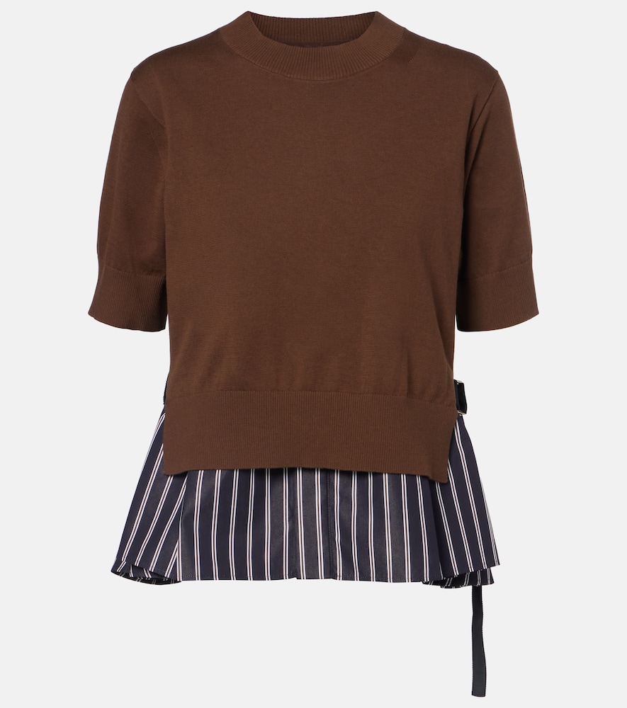 Sacai Paneled top