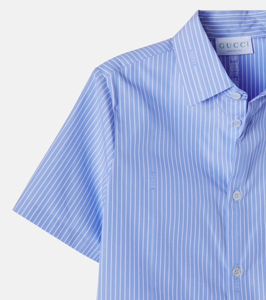  Gucci Kids Gucci Kids Striped Cotton Shirt 