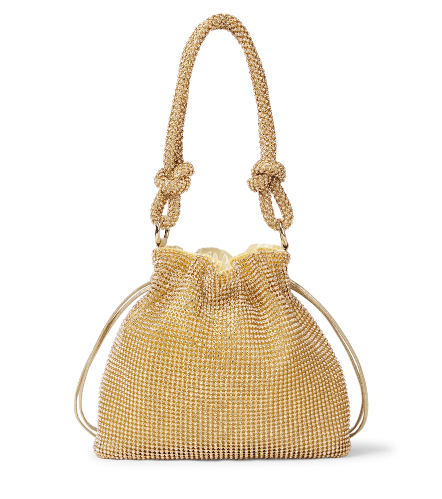 Monnalisa Gold Rhinestone-Embellished Bucket Bag - Mytheresa