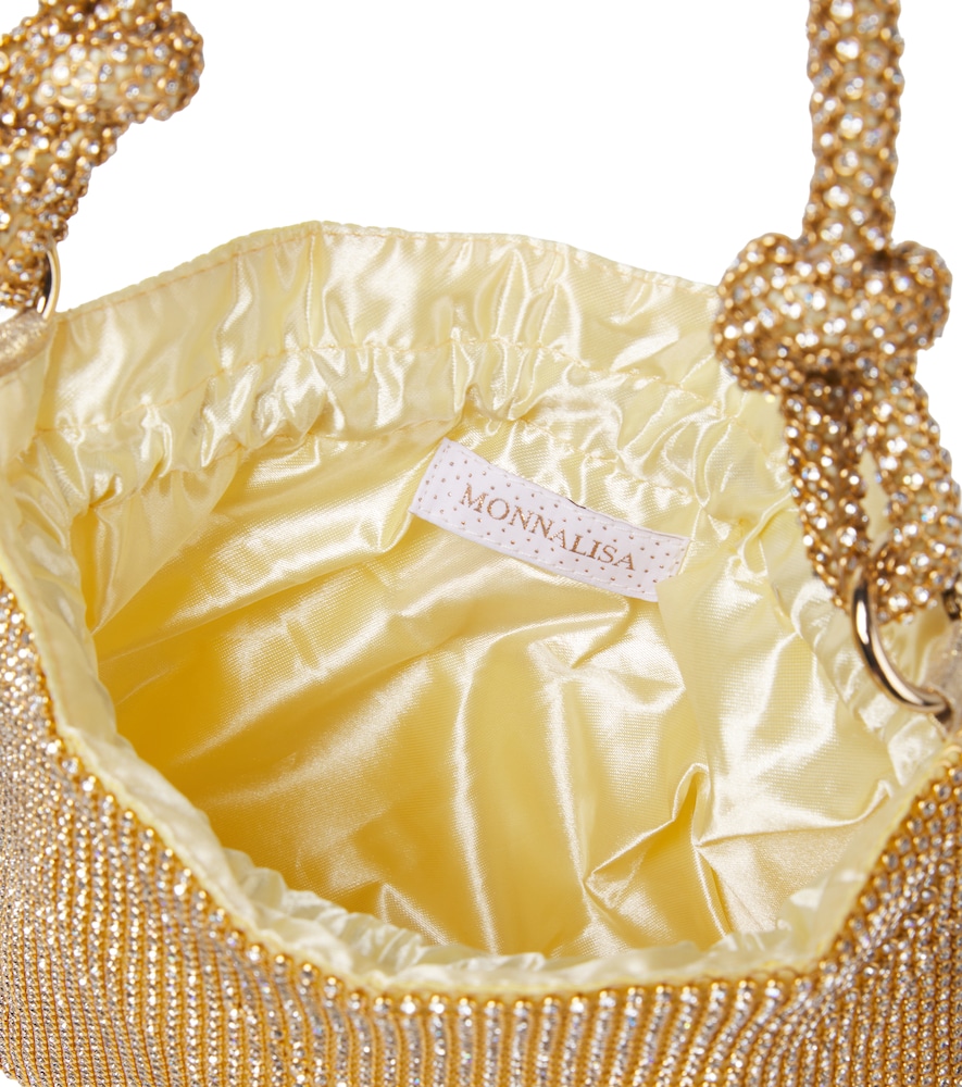  Monnalisa Monnalisa Rhinestone-embellished Bucket Bag 