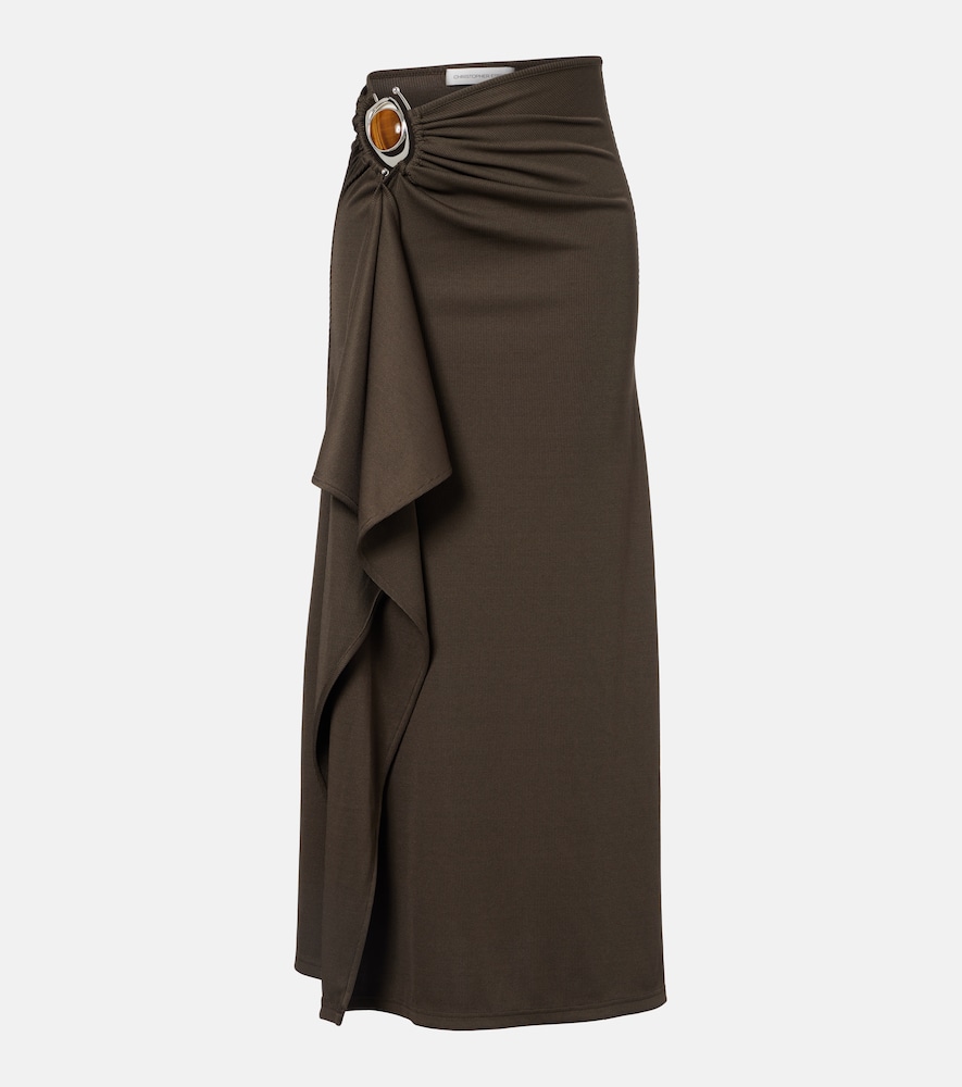 Christopher Esber Occhio embellished jersey maxi skirt