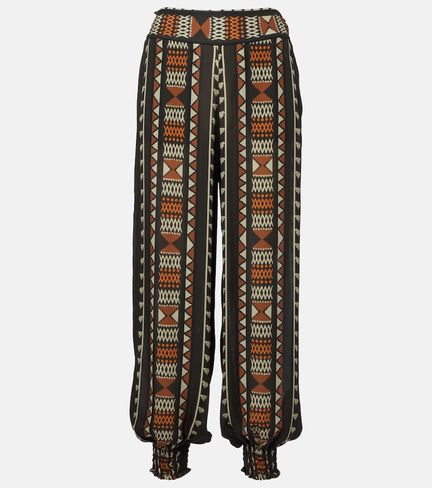 Johanna Ortiz Pantalon Nareem en georgette de soie