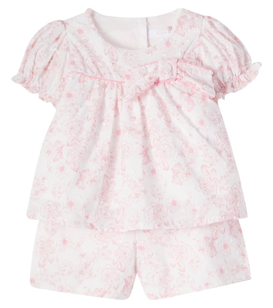 Baby - Set di camicia e shorts in cotone con stampa