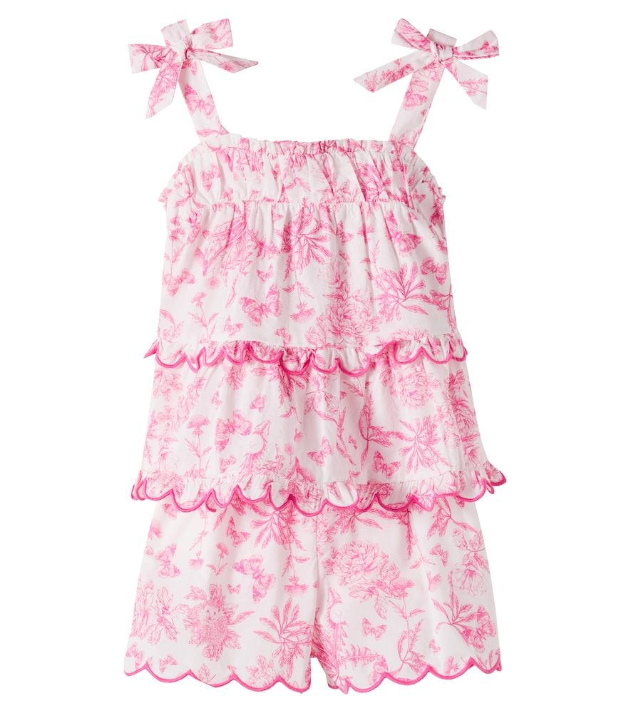 Set top e shorts con stampa floreale