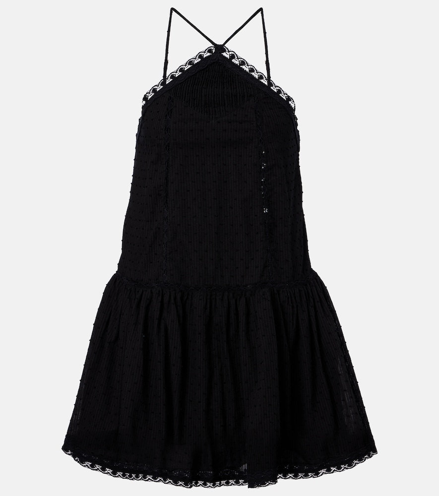 Poupette St Barth Nora crochet-trimmed cotton minidress