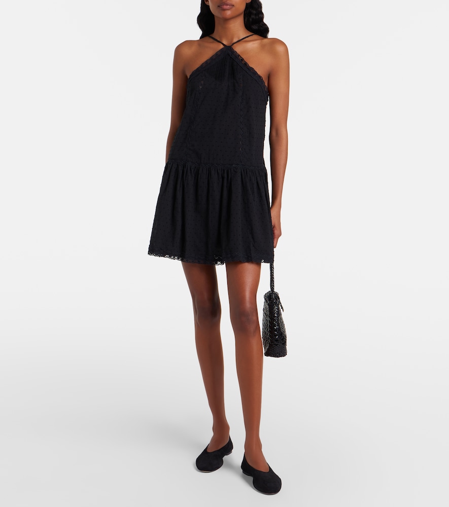 Poupette St Barth Nora crochet-trimmed cotton minidress