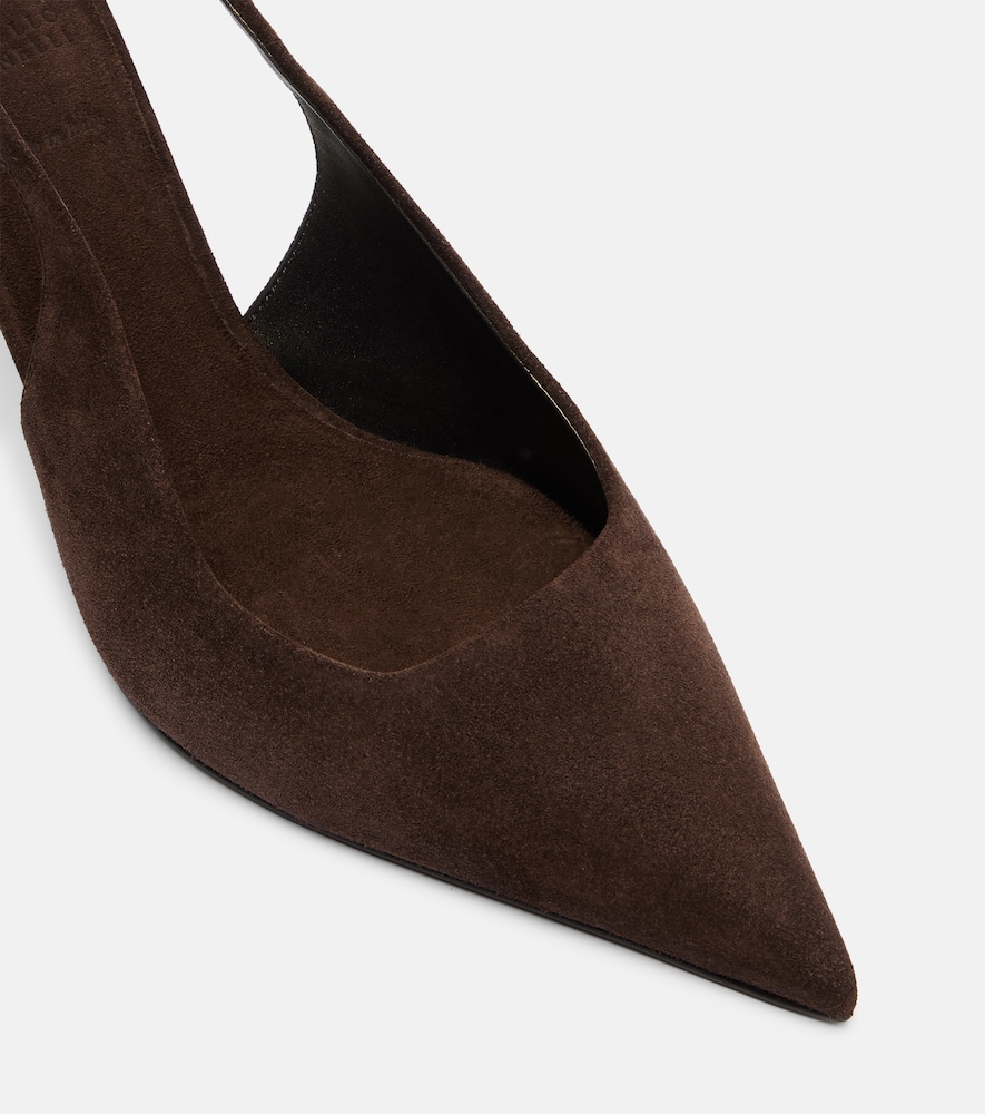  Brunello Cucinelli Brunello Cucinelli Monili Suede Slingback Pumps 