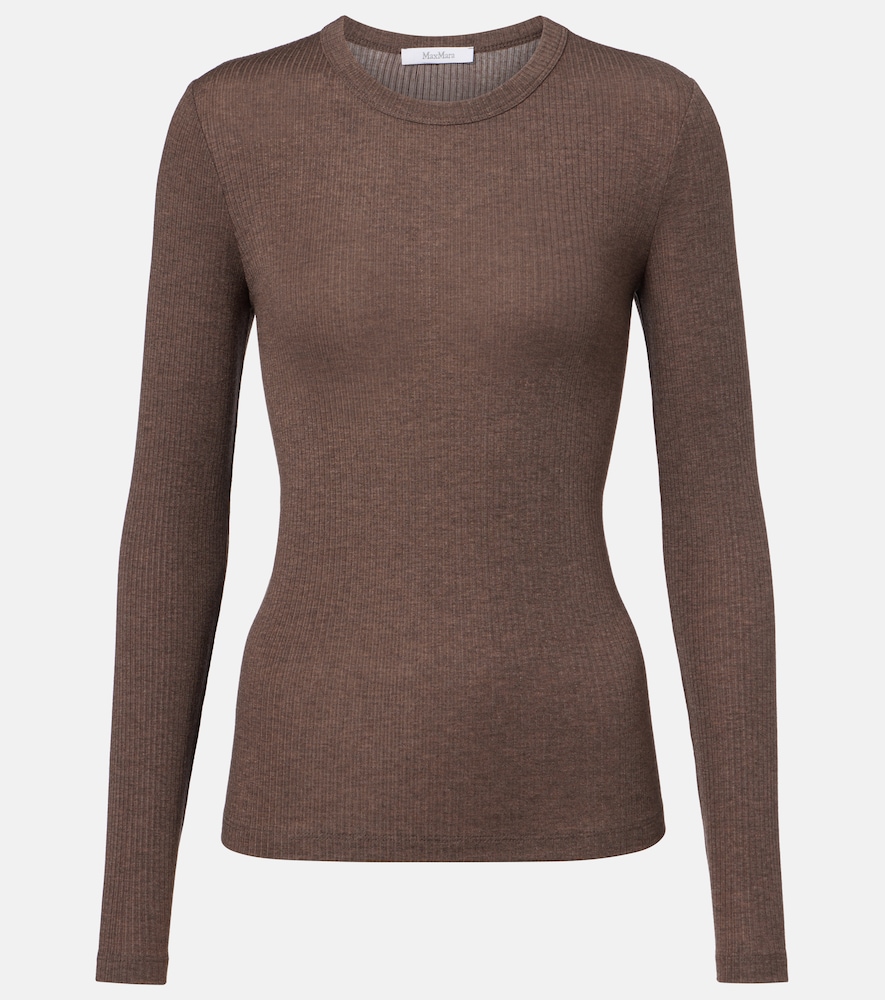 T-shirt in maglia a coste