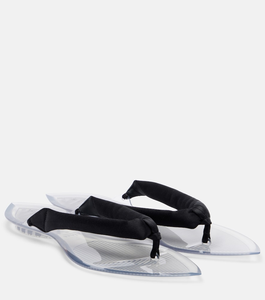 Alaia Women's Transparent Invisible Satin Thong Sandals UK Size 3 - Mytheresa
