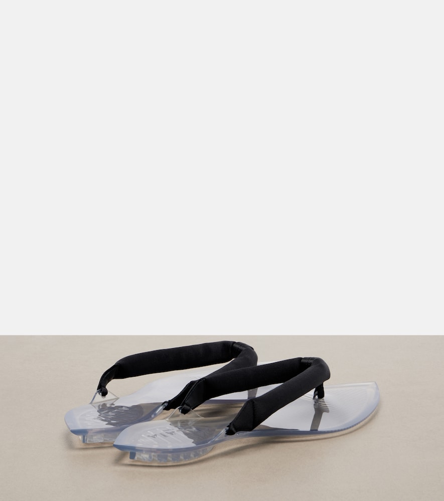  Alaia Alaia Invisible Satin Thong Sandals 
