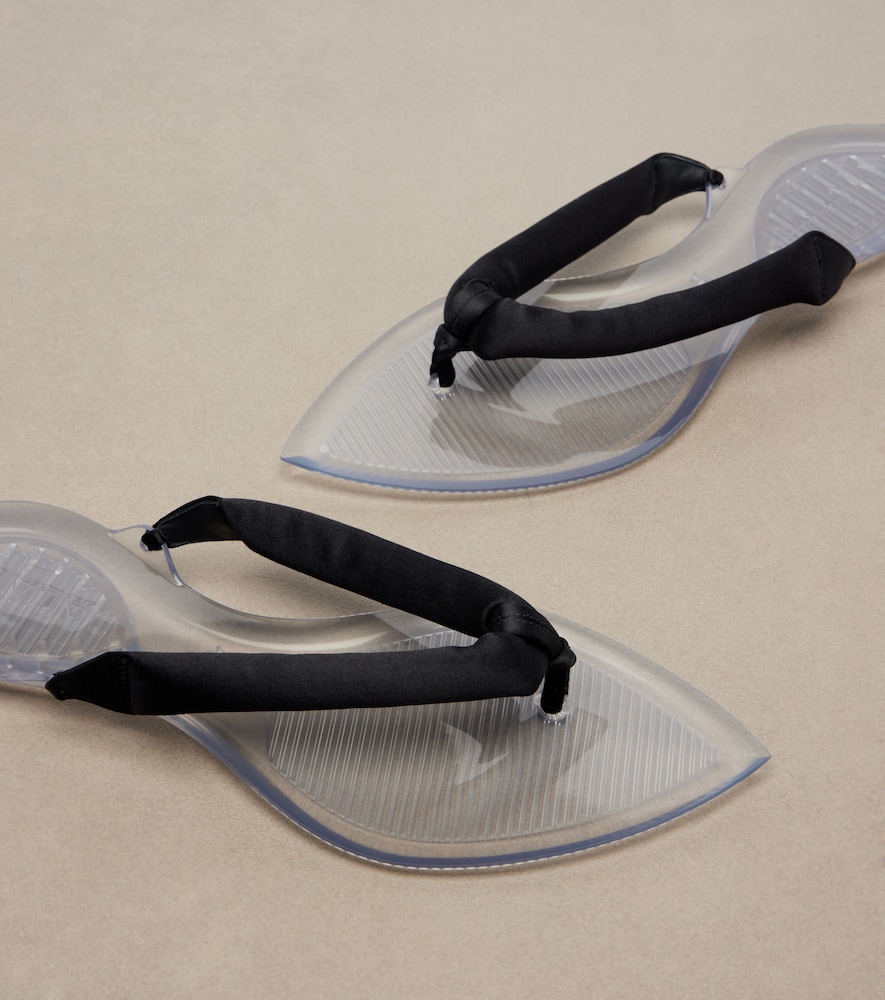  Alaia Alaia Invisible Satin Thong Sandals 