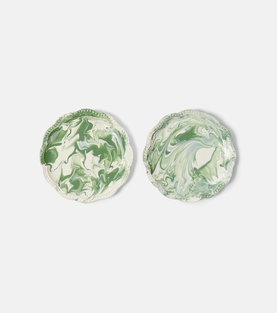 Cabana Marbled set of 2 ceramic dessert plates | Thumbnail 5 Cabana Marbled set of 2 ceramic dessert plates | Thumbnail 5
