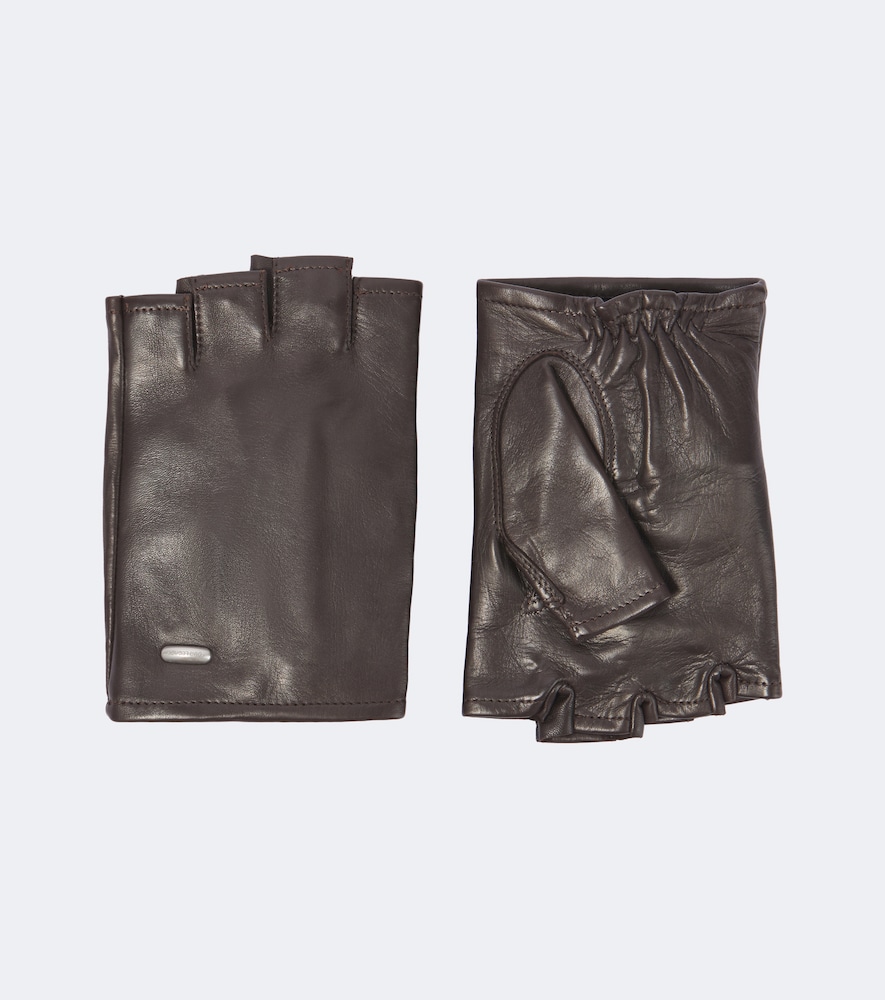 Fingerlose Handschuhe Biker aus Leder