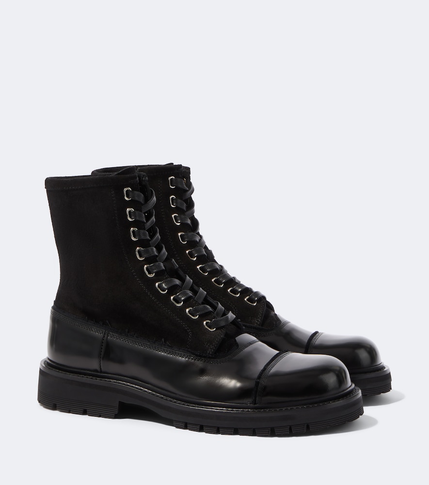Dolce & Gabbana , Lace-Up Boots, Male, Black, 7 Uk, Perugino Ankle Boots - Image 2
