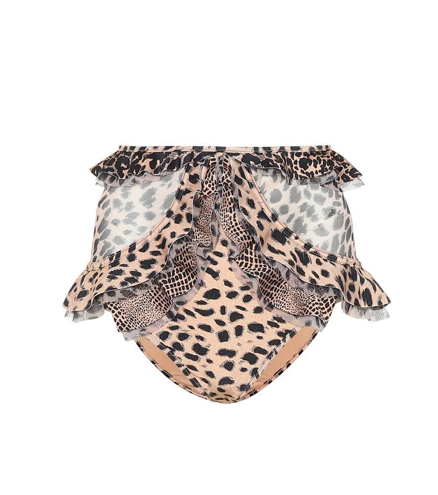 Click to view more detailed imagery on our partner's website Zimmermann Allia High-Rise Bikini Bottoms In Beige