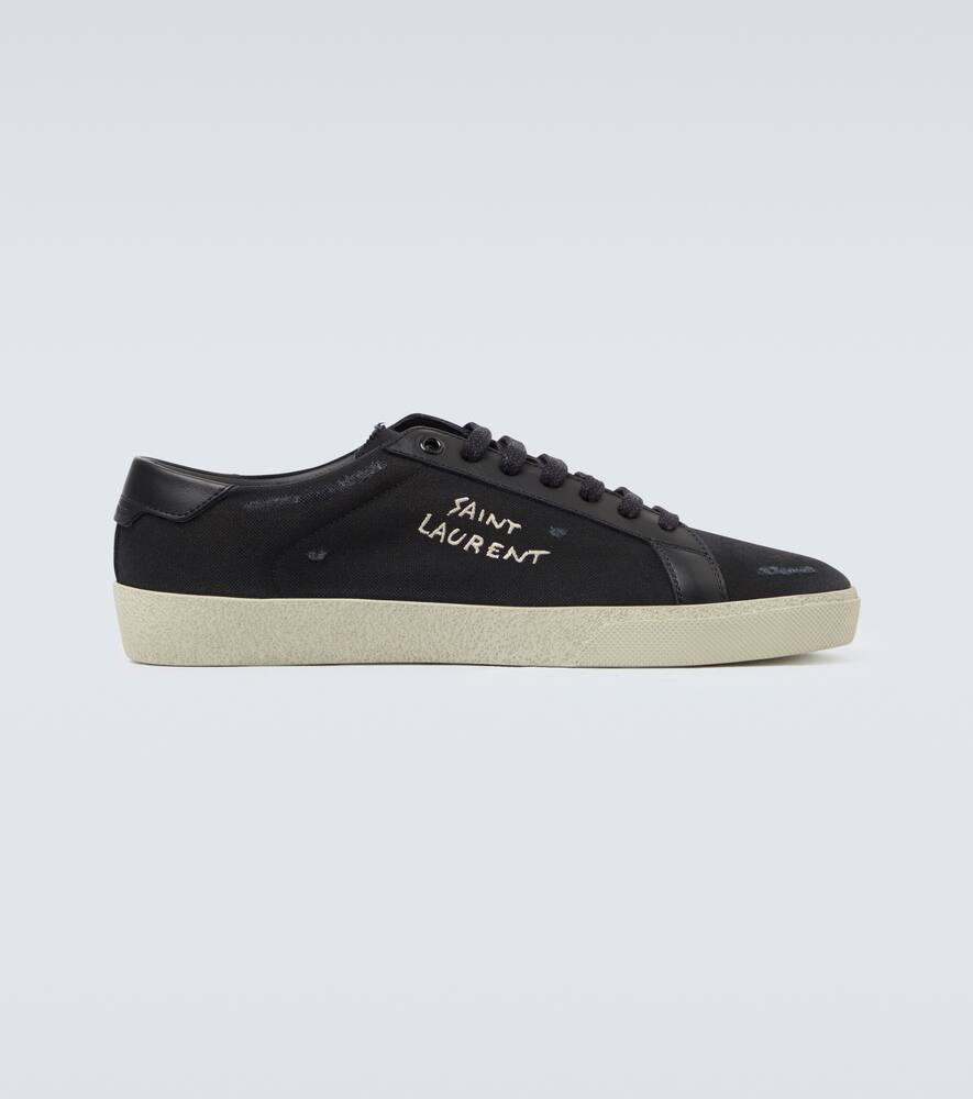 saint laurent sl06 court canvas signature sneaker