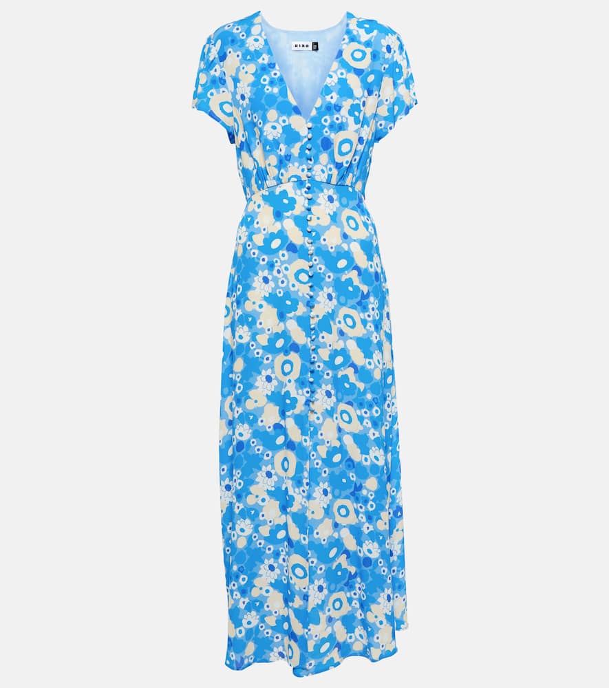 Rixo Floral crêpe midi dress