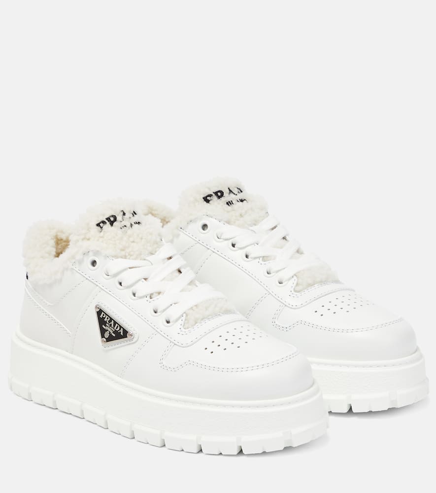 Prada Shearling-lined platform sneakers