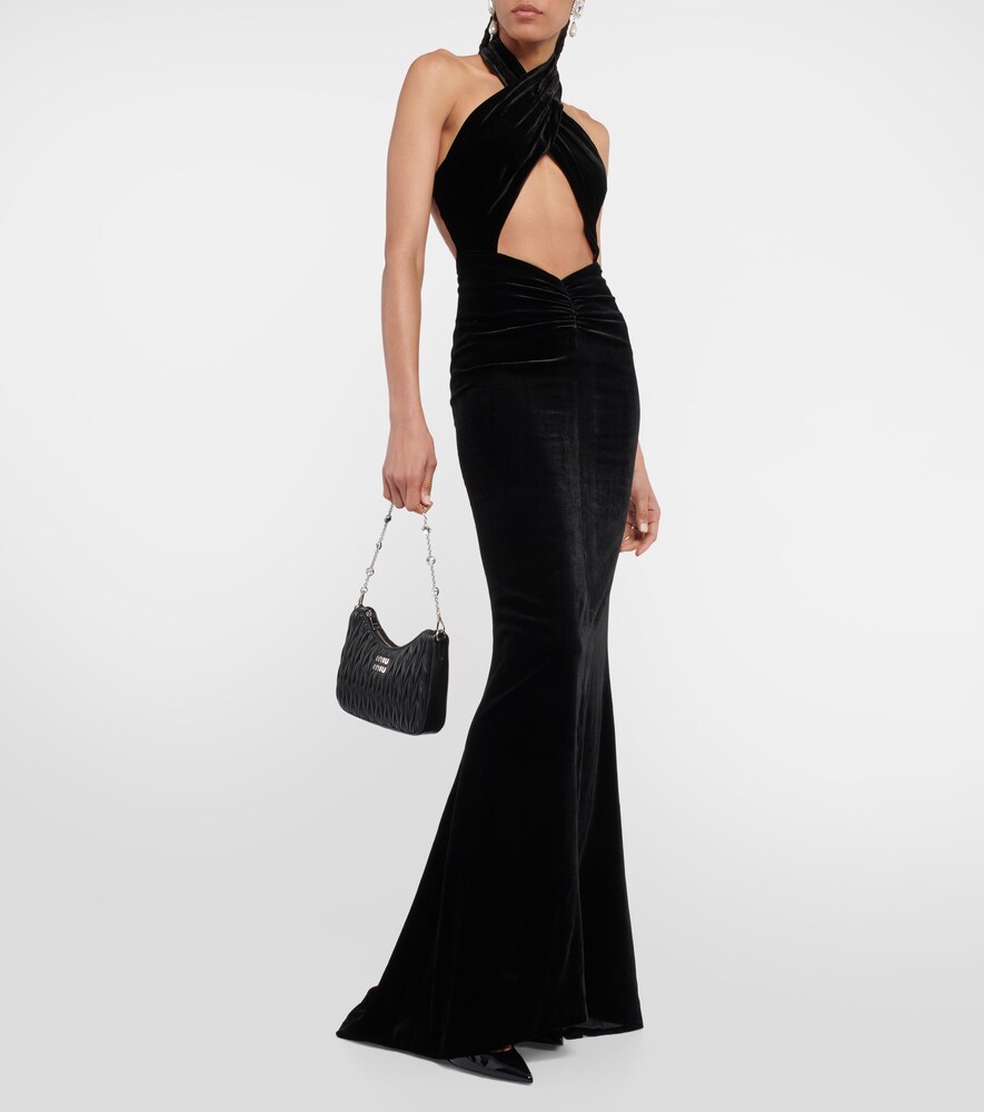  Alessandra Rich Alessandra Rich Cutout Velvet Gown 
