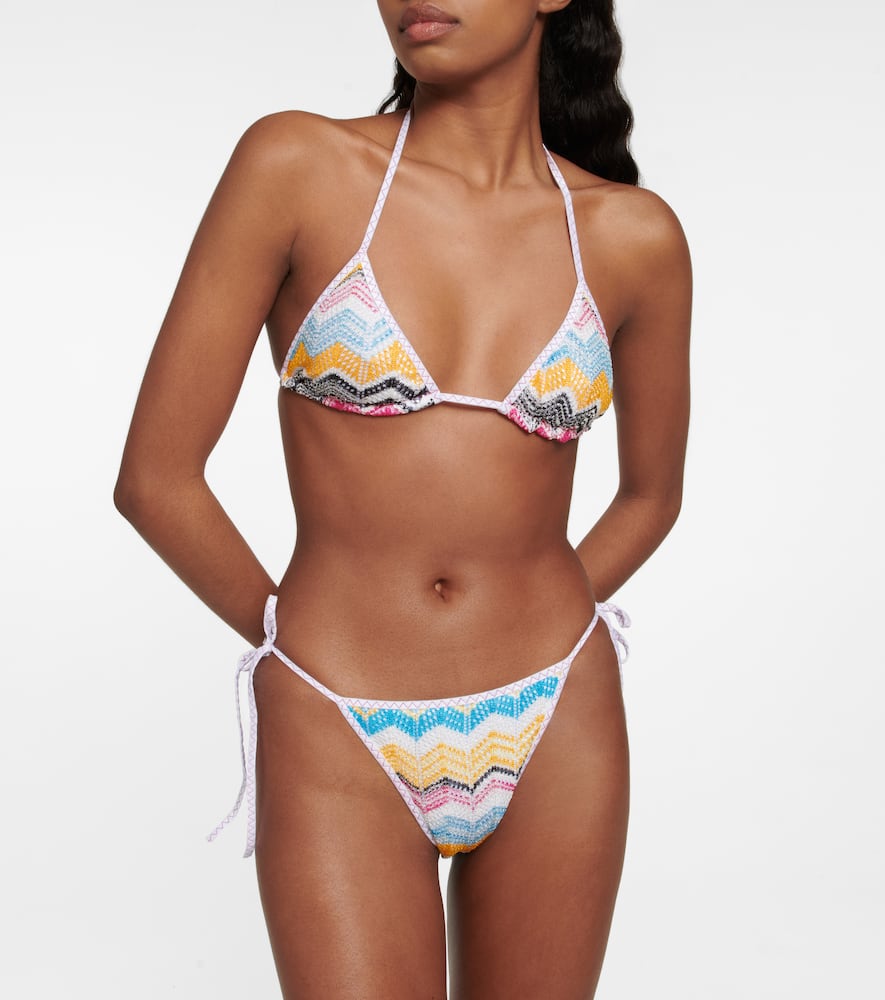 Shop Missoni Chevron Bikini In Multicolor Chevron