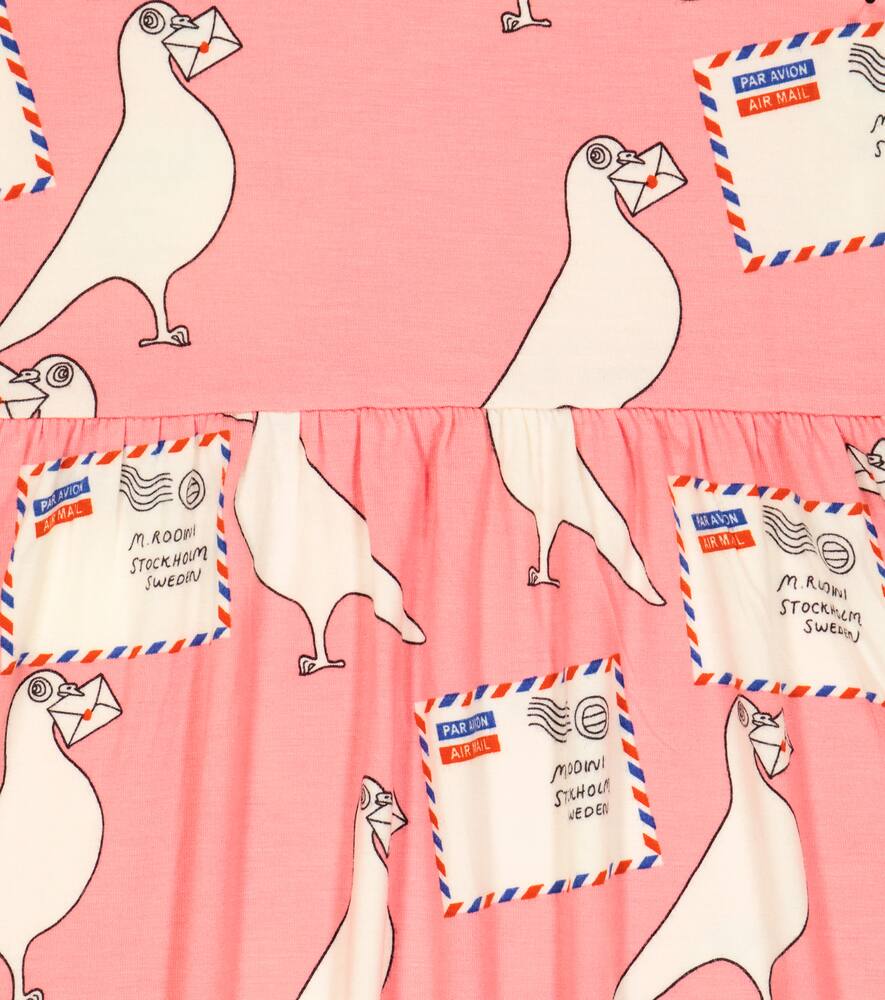 Mini Rodini Printed Dress In Pink