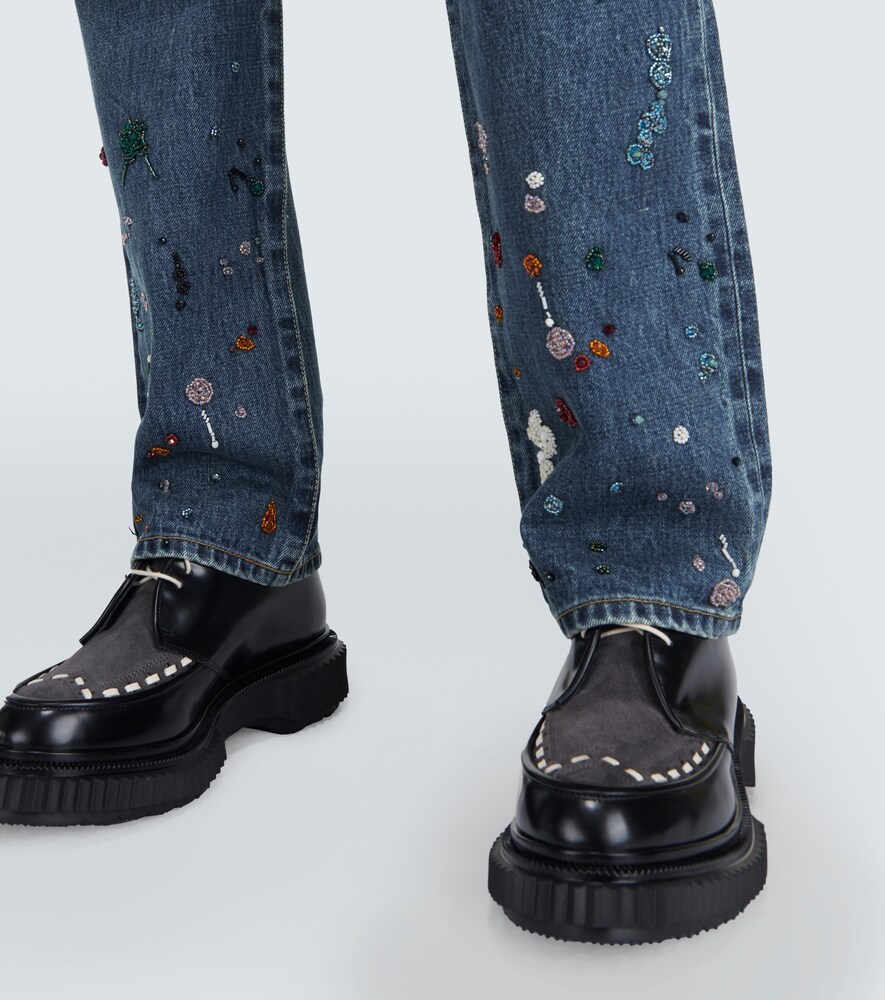  Undercover Undercover Bestickte Straight Jeans 