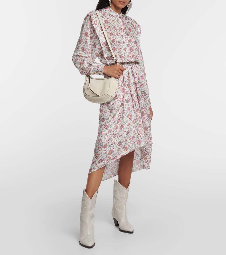 Isabel Marant Floral Midi Dress In Beige