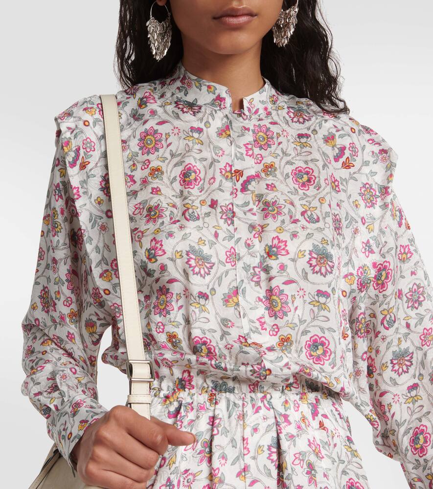 Isabel Marant Floral Midi Dress In Beige