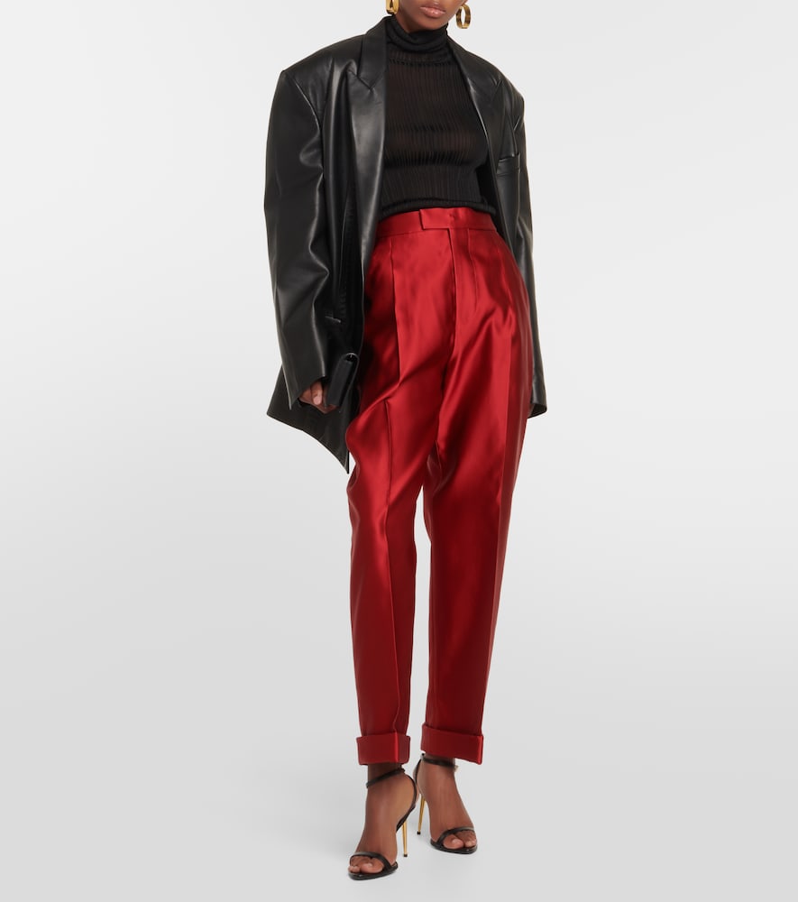  Tom Ford Tom Ford Silk Duchesse Tapered Pants 