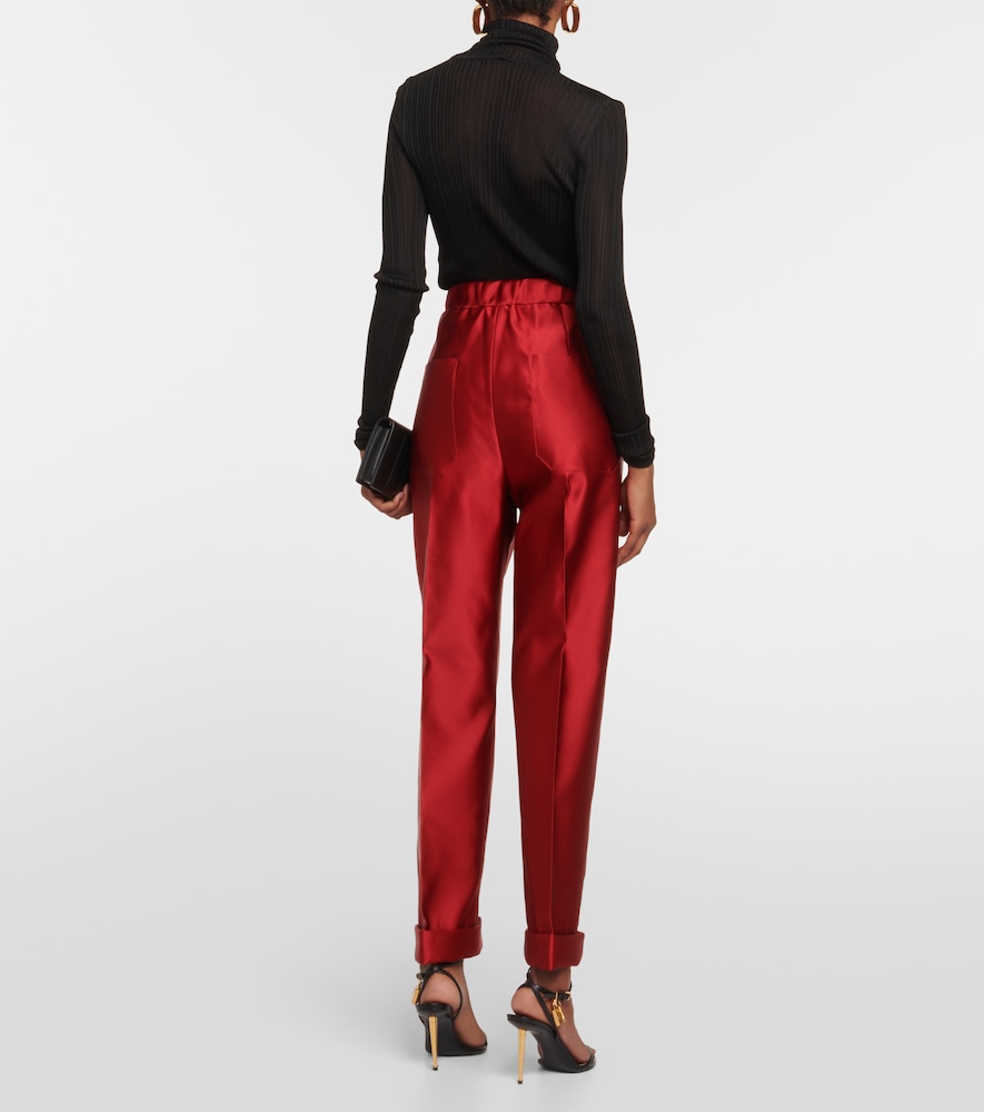  Tom Ford Tom Ford Silk Duchesse Tapered Pants 