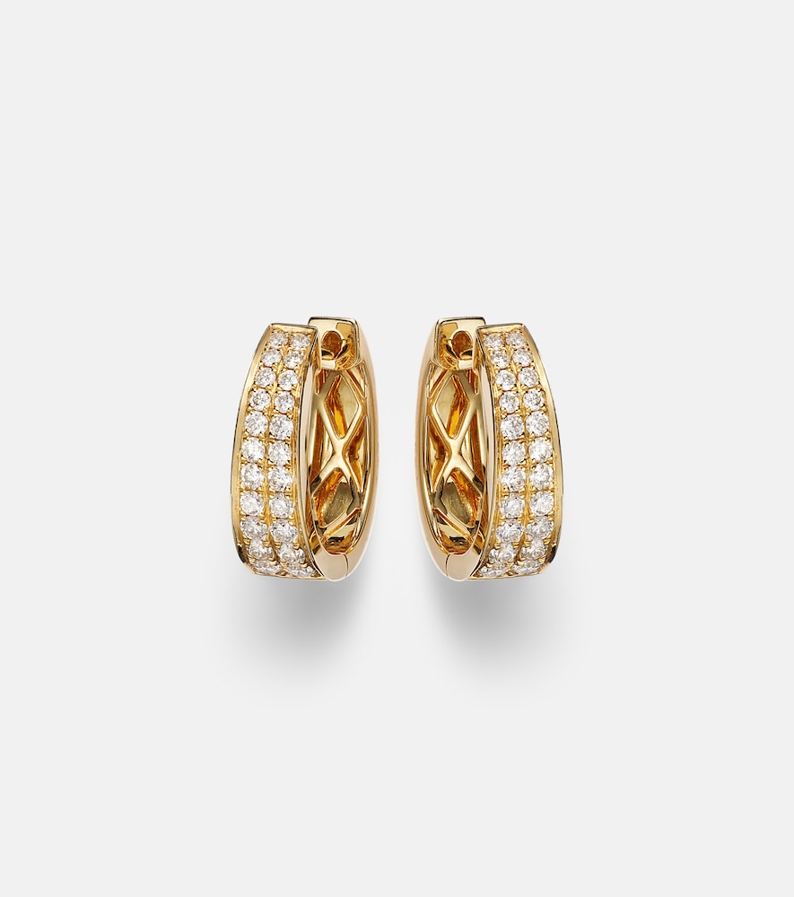 Anita Ko Meryl Small 18kt gold hoop earrings with diamonds