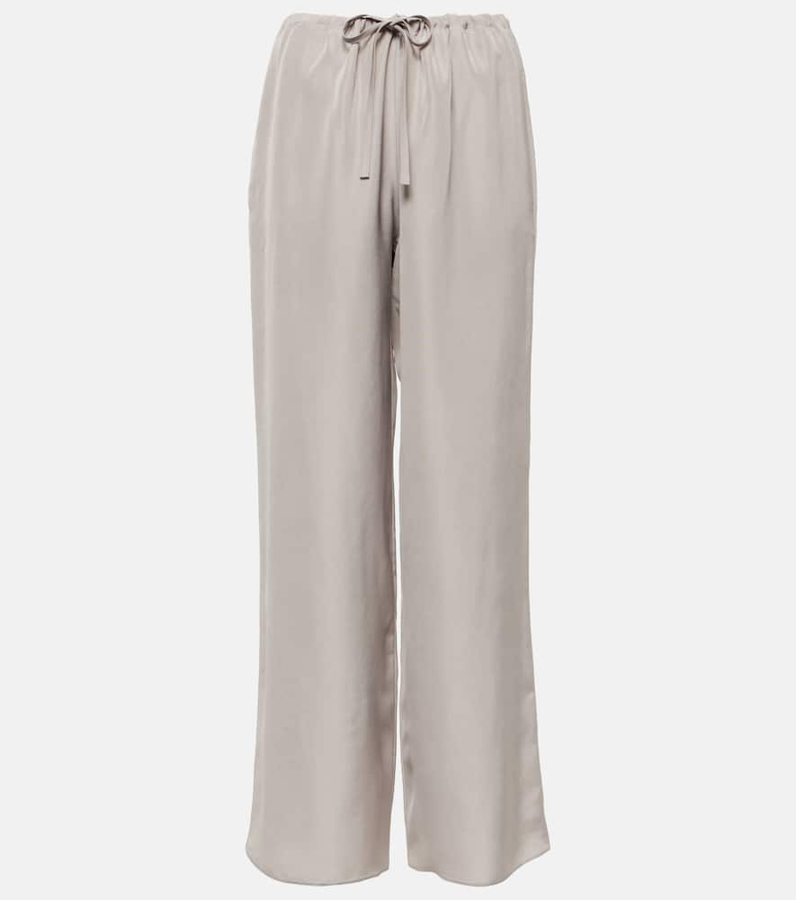 Jugi mid-rise silk wide-leg pants